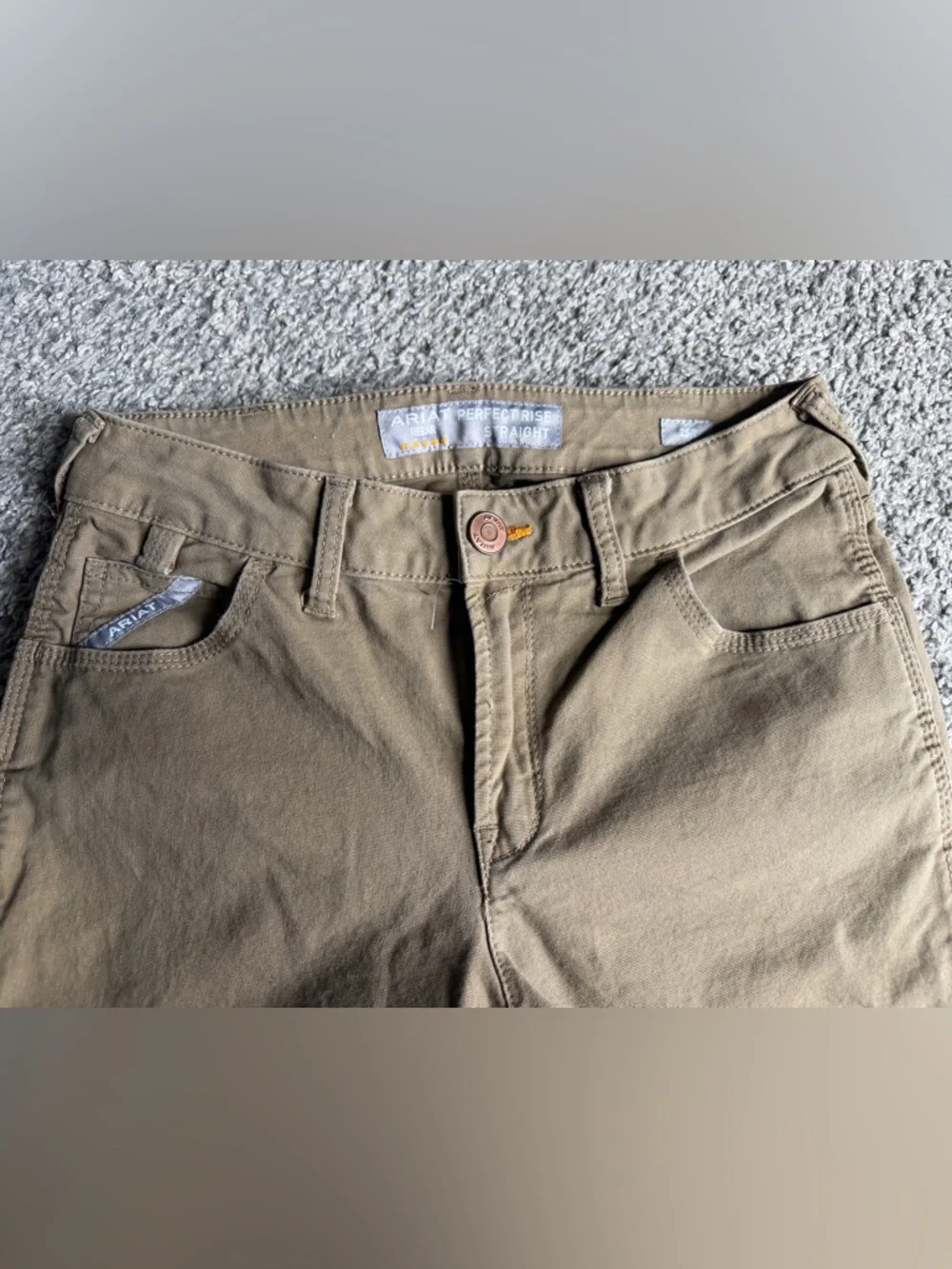 Ariat Brown Cargo Work Pants with Utility Pocket - Picture 15 of 16